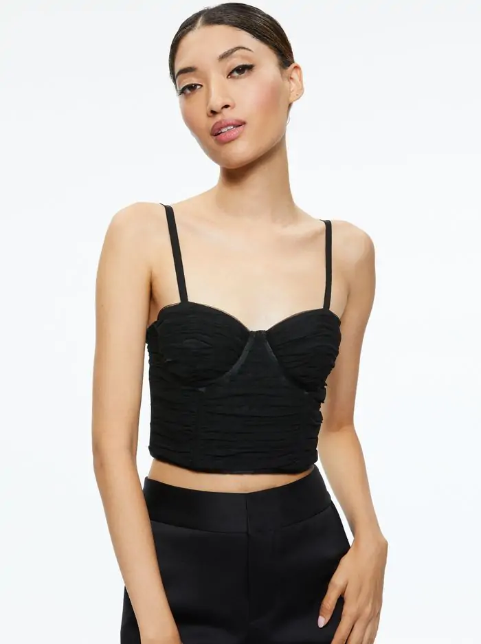 DAMIA RUCHED BUSTIER TOP